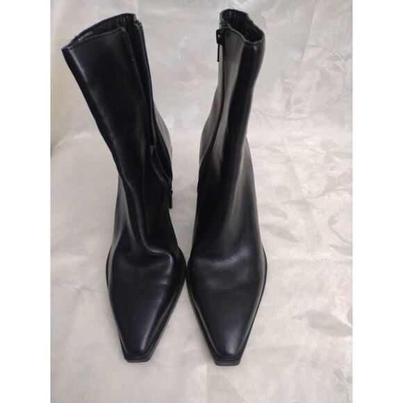 Steve Madden Boots Womens Size 11 Black Sparrow Block Heel Pointed Toe SPRW01S1 - Picture 2 of 6